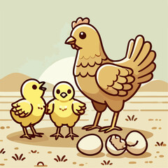 Illustration of a chicken