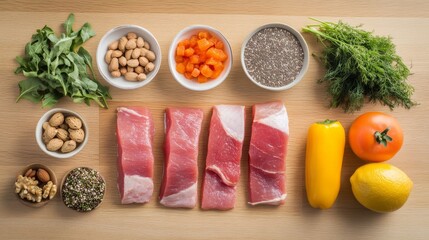 Multivitamins with fruits and vegetables. Balanced diet food background. Colorful bunch of fresh vegetables and fruits. Vegan food background. Real food. Healthy eating. Healthy food. Copy space