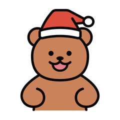 Obraz premium くま サンタクロース クリスマス
