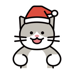 猫　サンタクロース　クリスマス