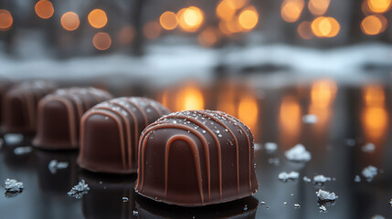  valentine's day chocolate and romantic backdrop
