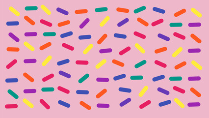 Super cute drawing Pattern with multicolor lines. Colorful abstract background.  