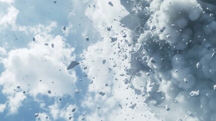 Obraz premium Airborne Waste: Particles and pollutants released into the atmosphere, deteriorating air quality and posing health risks to communities. 