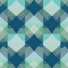 Obraz premium Abstract Geometric Pattern in Teal and Blue 