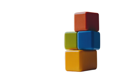 Obraz premium Creative Stacked Plastic Toy Building Blocks Set for Fun and Educational Play in Early Childhood Development Activities.