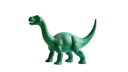 Fototapeta premium A Vibrant Green Plastic Toy Dinosaur Perfect for Educational Play and Creative Activities for Children.
