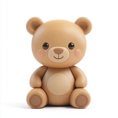 Fototapeta premium 3D Bear Isolated and White Background