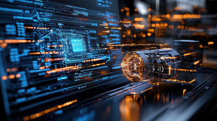 futuristic dashboard displaying real time data with glowing elements, showcasing advanced technology and digital interfaces. intricate design highlights innovation and connectivity