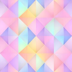 Fototapeta premium Pastel Geometric Pattern: A seamless abstract background featuring a vibrant and colorful array of pastel geometric shapes, ideal for graphic design, web design, and social media. 