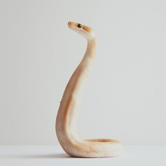 snake on the white isolate background