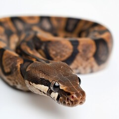 Fototapeta premium snake on the white isolate background