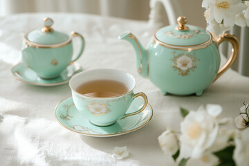 Chinese Tea Culture Concept Background