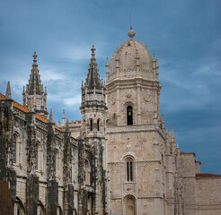 Naklejka premium The UNESCO World heritage site of the Jerónimos Monastery, Belém, Lisbon (Lisboa), Portugal