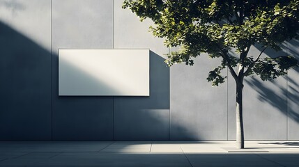 Obraz premium blank billboard on the wall
