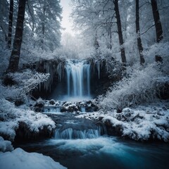 waterfall in winter