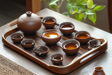 Chinese Tea Culture Concept Background