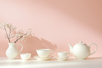 Fototapeta premium Chinese Tea Culture Concept Background
