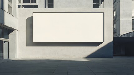 blank billboard on the wall