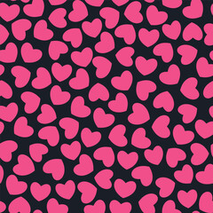 Groovy background with tiny hearts. Valentine day cheerful seamless pattern. Vector wallpaper with romantic vibes. Cute print for fabric, paper, kids clothes and accessories