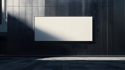 blank billboard on the wall