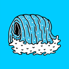 BEAUTIFUL WAVES DESIGN VECTOR ILLUSTRATION