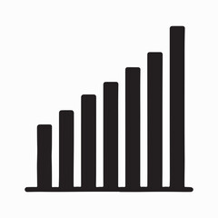 Ascending Bar Chart Representing Steady Growth and Improvement
