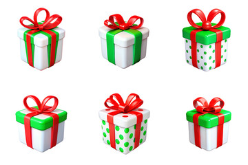 3D rendering illustration of gift boxes