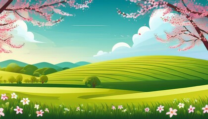 landscape with trees