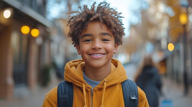 Friendly Student Running for Local Council with Campaign Posters