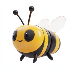 Obraz premium 3D Bee Isolated and White Background