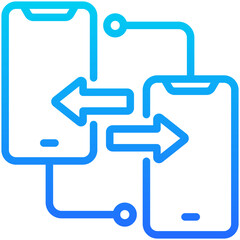 Mobile Data Synchronization Icon