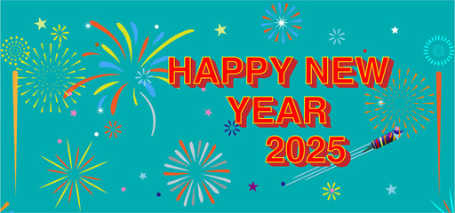 Creative 3D Design for New Year Celebrations 2025,Unique 3D Graphics for Happy New Year 2025, Eye Catching 3D Design for 2025 New Year Greetings