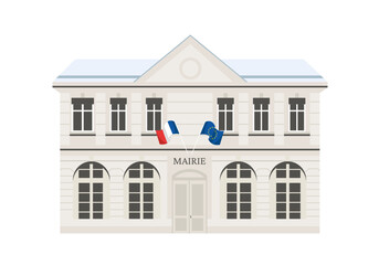 Mairie : bâtiment où se tient l'administration municipale (dans certaines villes, on dit aussi Hôtel de ville ou Maison commune).