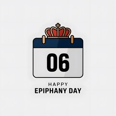 Naklejka premium Happy epiphany day illustration line art three kings for background