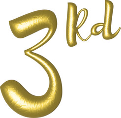 3d golden font letter