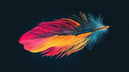 Obraz premium Exquisite hen feather with intricate details