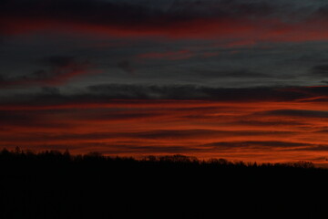sunset in the mountains