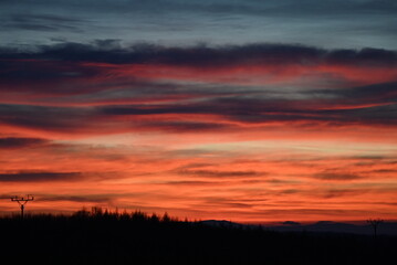 sunset in the sky