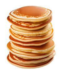 Towering Stack of Plain Fluffy Pancakes