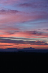 Czech beauty landscape , beskydy mountain , panoramic , lysa Mount