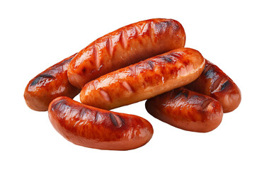 Close Up of Grilled Sausages with Crispy Grill Marks