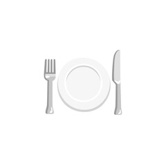 Fork and Knife with Plate
