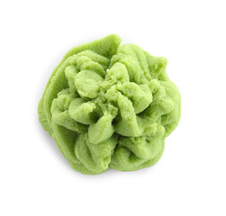 Hot wasabi paste isolated on white, top view