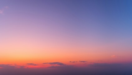 Serene Sunset Sky Hues of Pink Orange and Purple