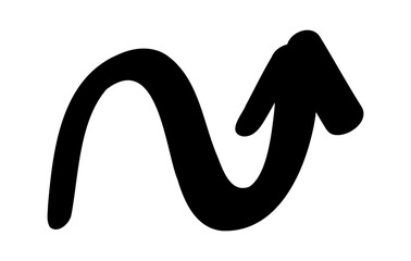 Hand drawn arrow vector icons. Doodle sketch black arrow design for business plan and education.