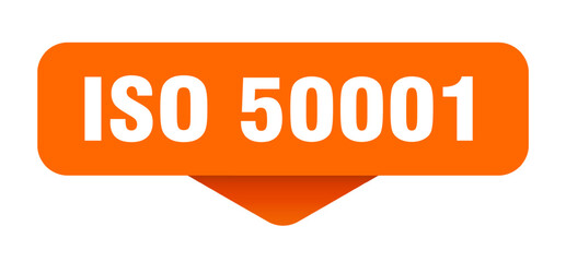 ISO 50001 banner, button, label, sign