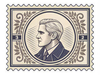 Obraz premium a stamp retro illustration on transparent