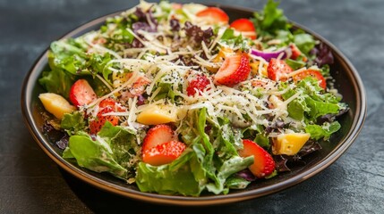 Strawberry cheese salad