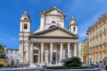 Obraz premium Basilica della Santissima Annunziata del Vastato, Genoa, Italy