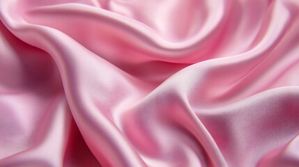 Obraz premium A close up of a pink silk fabric with a very soft feel. AI Generated